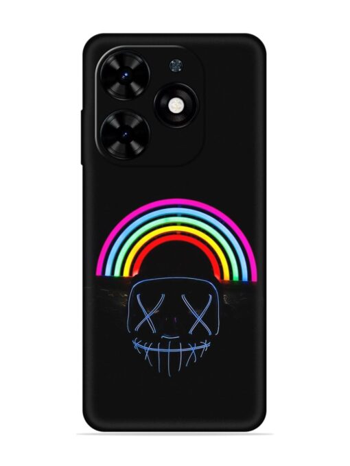 Mask Rainbow Embossed Soft Silicone Case for Tecno Spark Go (2024) Zapvi