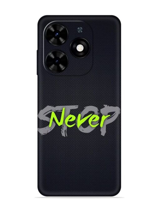 Never Stop Embossed Soft Silicone Case for Tecno Spark Go (2024)