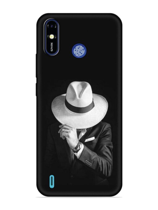 Men Under Hat Embossed Soft Silicone Case for Tecno Spark Go Plus