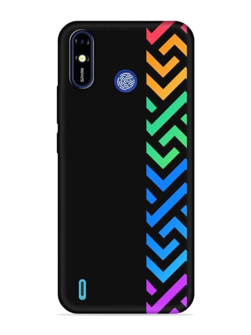 Colorshape Stripes Embossed Soft Silicone Case for Tecno Spark Go Plus