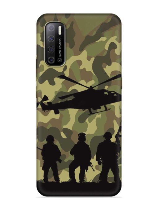 Army Heros Embossed Soft Silicone Case for Tecno Spark Power 2 Zapvi