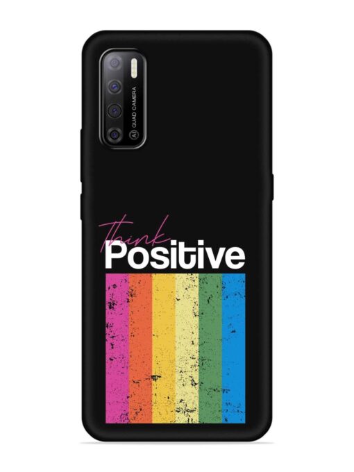 Think Positive Typography Embossed Soft Silicone Case for Tecno Spark Power 2 Zapvi