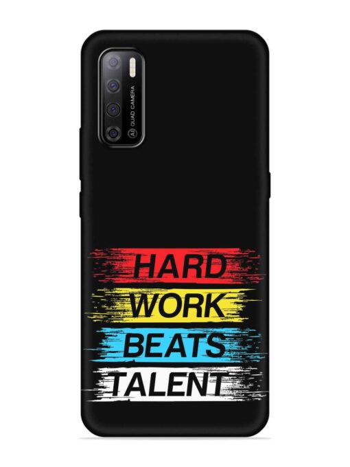 Hard Work Beats Embossed Soft Silicone Case for Tecno Spark Power 2 Zapvi