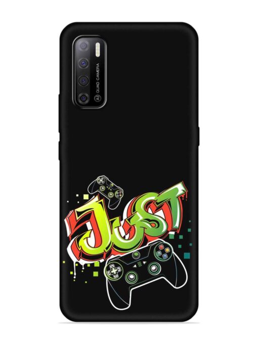 Graffiti Gamepad Illustration Embossed Soft Silicone Case for Tecno Spark Power 2