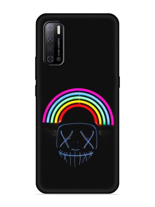 Mask Rainbow Embossed Soft Silicone Case for Tecno Spark Power 2