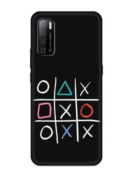 Super Neon Tic-Tac-Toe Embossed Soft Silicone Case for Tecno Spark Power 2 Zapvi