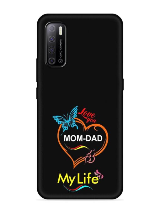 Love You Mom Dad Embossed Soft Silicone Case for Tecno Spark Power 2 Zapvi