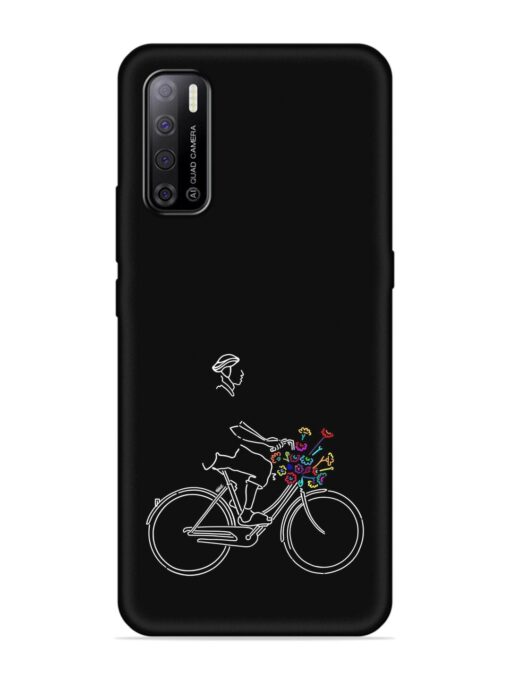 Minimalist Cycle Art Embossed Soft Silicone Case for Tecno Spark Power 2