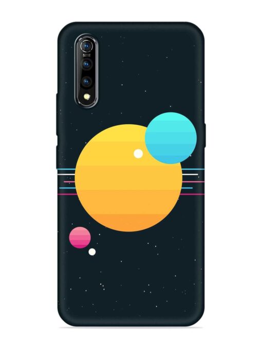 Round Vector Art Embossed Soft Silicone Case for Vivo S1