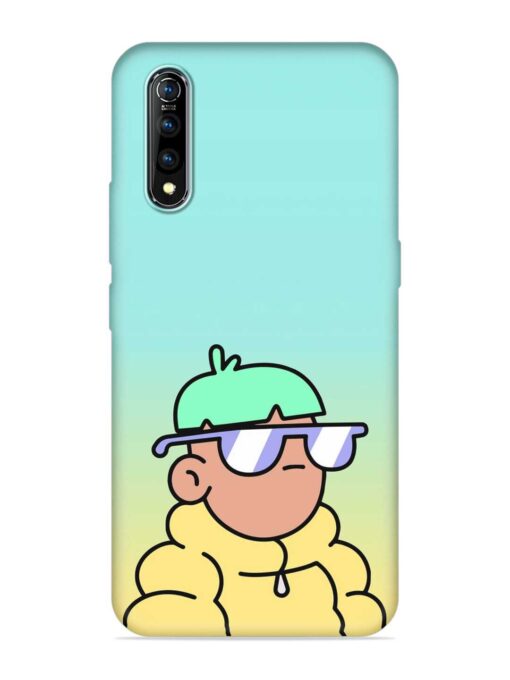 Doodles Cool Character Embossed Soft Silicone Case for Vivo S1 Zapvi