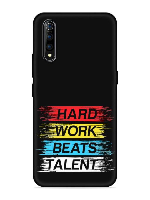 Hard Work Beats Embossed Soft Silicone Case for Vivo S1 Zapvi