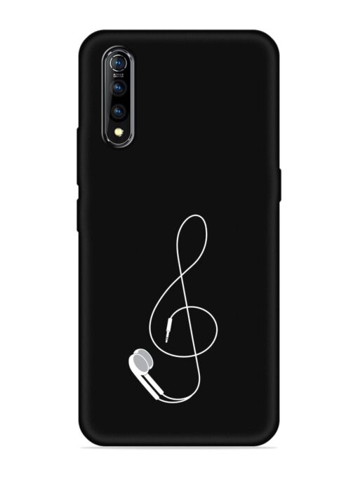 Music Earphone Vector Embossed Soft Silicone Case for Vivo S1