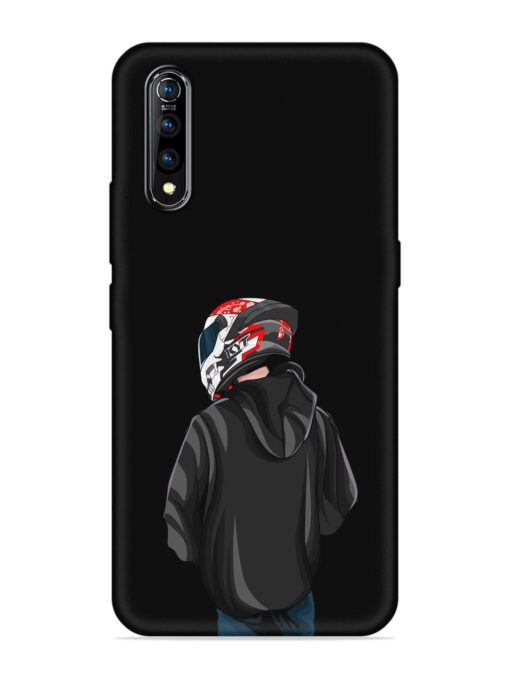 Motorcycle Rider Embossed Soft Silicone Case for Vivo S1 Zapvi