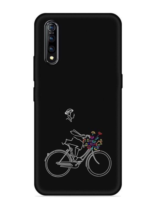 Minimalist Cycle Art Embossed Soft Silicone Case for Vivo S1 Zapvi