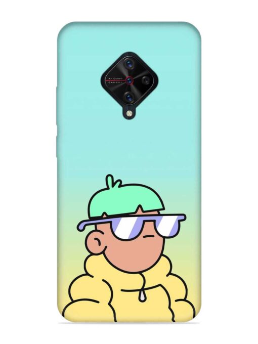 Doodles Cool Character Embossed Soft Silicone Case for Vivo S1 Pro