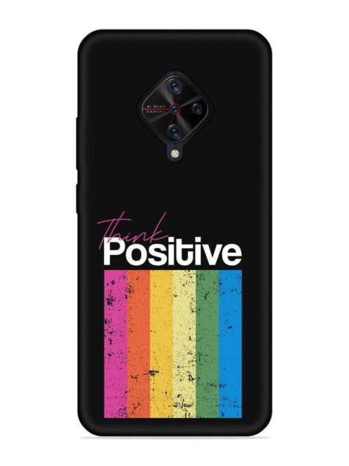 Think Positive Typography Embossed Soft Silicone Case for Vivo S1 Pro