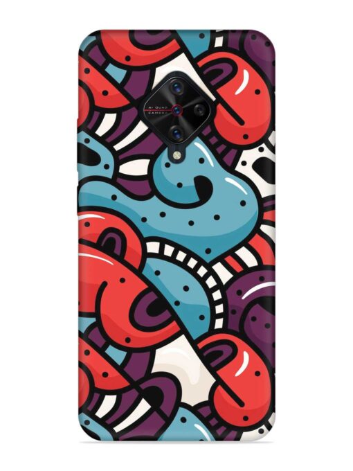 Seamless Backdrop Colorful Embossed Soft Silicone Case for Vivo S1 Pro