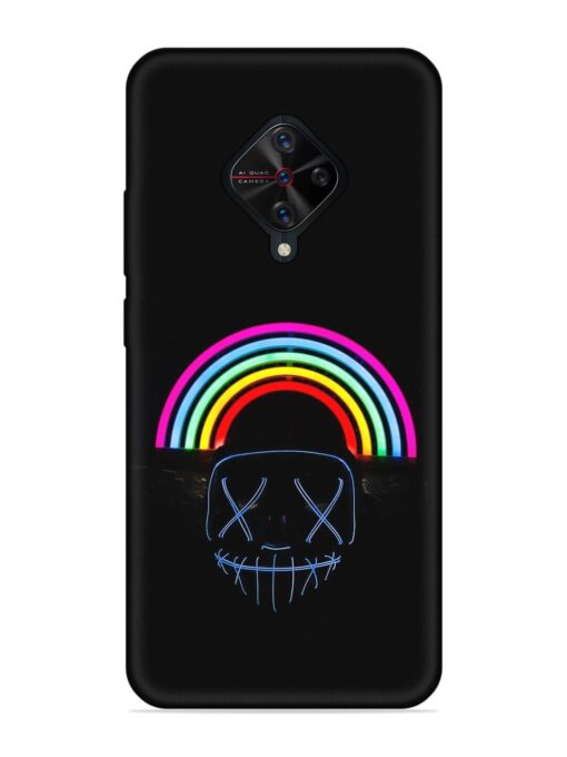 Mask Rainbow Embossed Soft Silicone Case for Vivo S1 Pro Zapvi