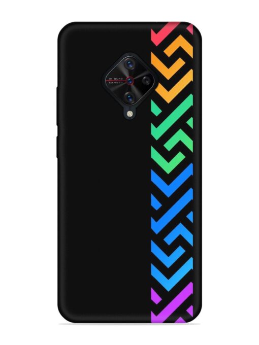 Colorshape Stripes Embossed Soft Silicone Case for Vivo S1 Pro Zapvi