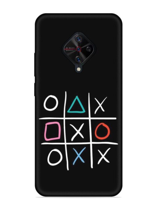 Super Neon Tic-Tac-Toe Embossed Soft Silicone Case for Vivo S1 Pro Zapvi