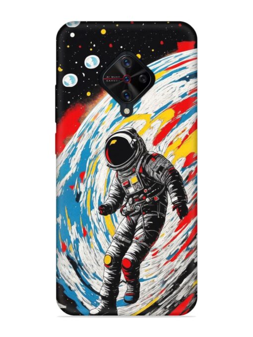 Astronaut Art Embossed Soft Silicone Case for Vivo S1 Pro Zapvi