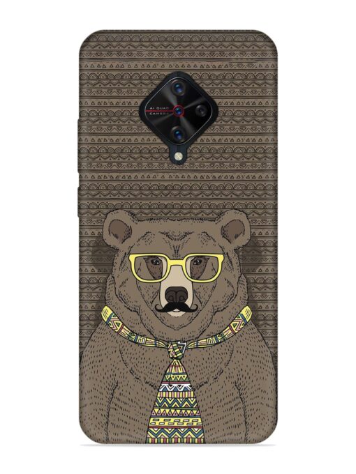 Grizzly Bear Embossed Soft Silicone Case for Vivo S1 Pro Zapvi