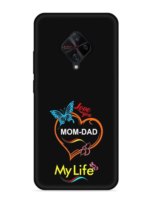 Love You Mom Dad Embossed Soft Silicone Case for Vivo S1 Pro Zapvi