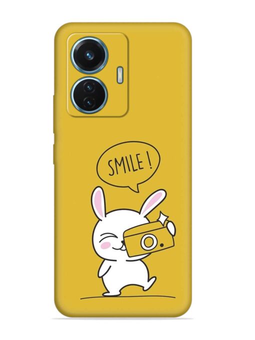 Hey Smile Please Embossed Soft Silicone Case for Vivo T1 (44W)