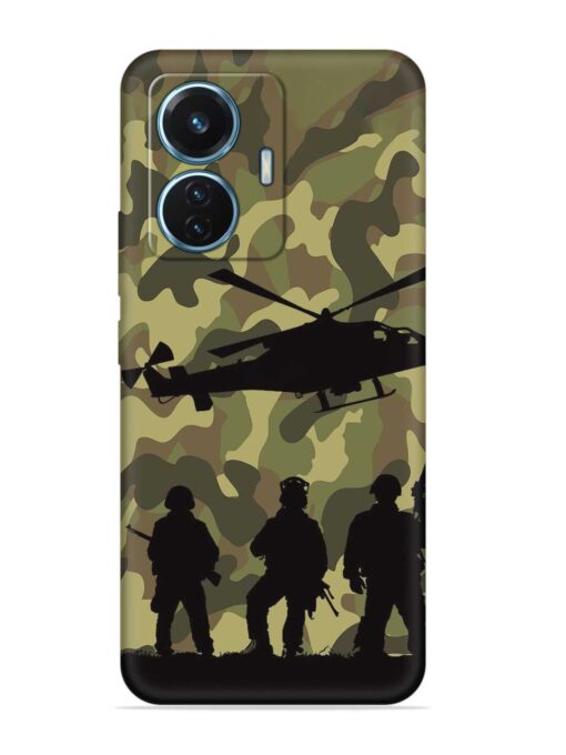 Army Heros Embossed Soft Silicone Case for Vivo T1 (44W)