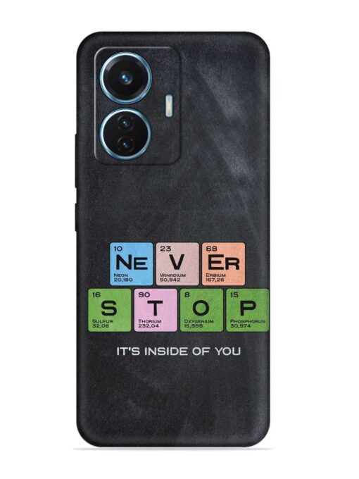 Never Stop It'S Inside Of You Embossed Soft Silicone Case for Vivo T1 (44W)