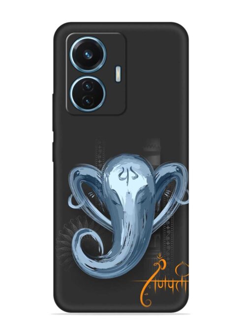 Illustration Lord Ganpati Embossed Soft Silicone Case for Vivo T1 (44W)