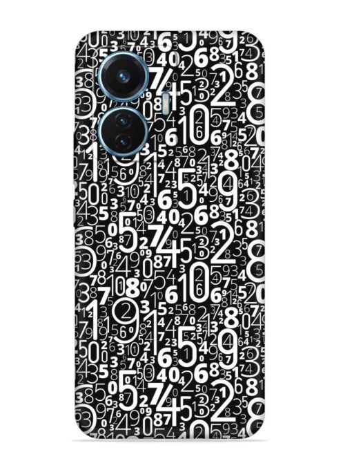 Many Numbers Different Embossed Soft Silicone Case for Vivo T1 (44W)