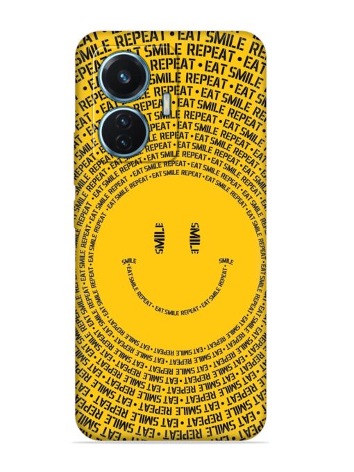 Smiley Embossed Soft Silicone Case for Vivo T1 (44W) Zapvi