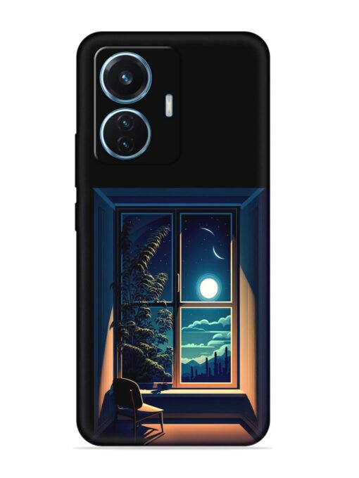 Night View At Window Embossed Soft Silicone Case for Vivo T1 (44W) Zapvi