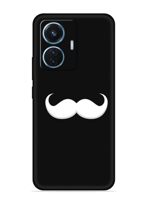 Mustache Vector Embossed Soft Silicone Case for Vivo T1 (44W)