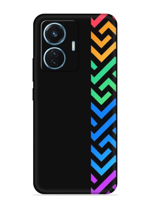 Colorshape Stripes Embossed Soft Silicone Case for Vivo T1 (44W)