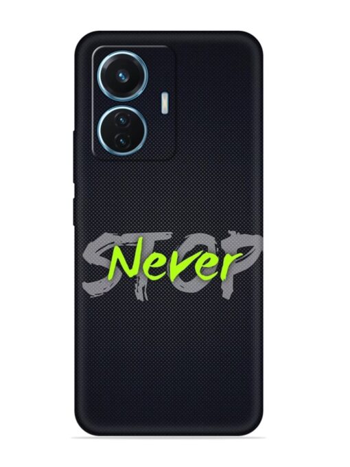 Never Stop Embossed Soft Silicone Case for Vivo T1 (44W) Zapvi