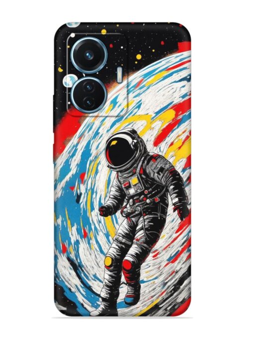 Astronaut Art Embossed Soft Silicone Case for Vivo T1 (44W) Zapvi