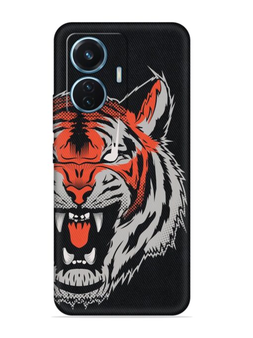 Tiger Aggression Embossed Soft Silicone Case for Vivo T1 (44W) Zapvi