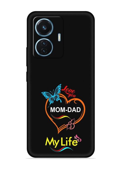 Love You Mom Dad Embossed Soft Silicone Case for Vivo T1 (44W) Zapvi