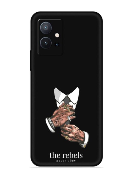 Rebels Slogan Man Embossed Soft Silicone Case for Vivo T1 (5G)