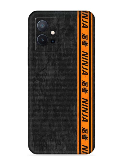 Ninja Srtips Embossed Soft Silicone Case for Vivo T1 (5G)