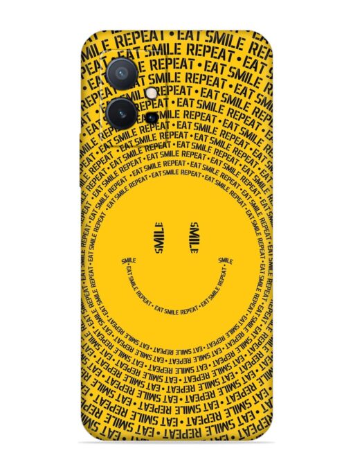 Smiley Embossed Soft Silicone Case for Vivo T1 (5G) Zapvi