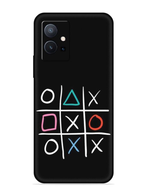 Super Neon Tic-Tac-Toe Embossed Soft Silicone Case for Vivo T1 (5G) Zapvi