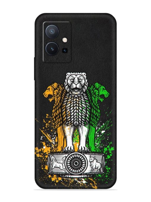 Pillars Of Ashoka Embossed Soft Silicone Case for Vivo T1 (5G)