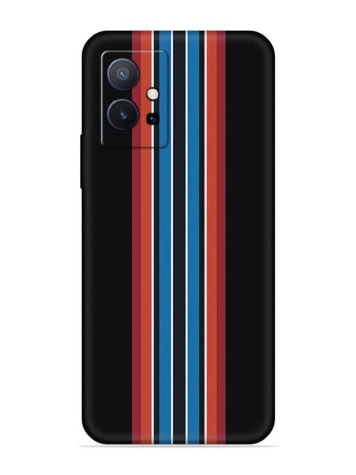 Vertical Strips Embossed Soft Silicone Case for Vivo T1 (5G)