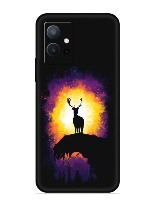 Elk Animal Art Embossed Soft Silicone Case for Vivo T1 (5G) Zapvi