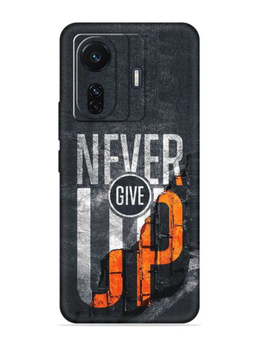 Never Give Up Embossed Soft Silicone Case for Vivo T1 Pro (5G) Zapvi