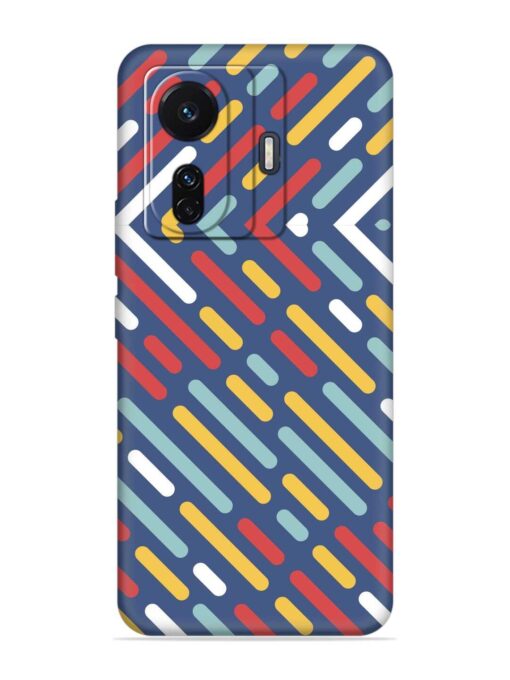 Colored Lines Embossed Soft Silicone Case for Vivo T1 Pro (5G) Zapvi