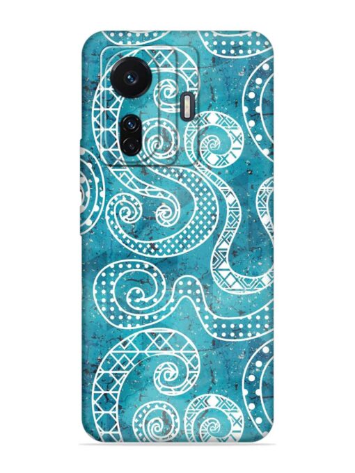 Vintage Curved Seamless Embossed Soft Silicone Case for Vivo T1 Pro (5G) Zapvi